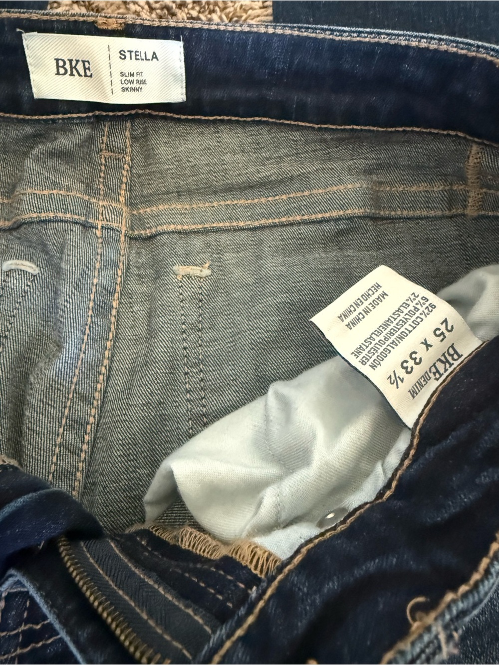 BKE Women's Indigo Skinny Jeans - Picture 3 of 3